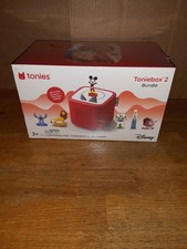 NEW TONIES DISNEY TONIEBOX 2 AUDIO PLAYER BUNDLE WITH 6 TONIES SUNSET RED SET