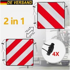 2 in 1 Warntafel Warnschild f&uuml;r hinten Spanien Italien 50x50cm F&uuml;r Fahrradtr&auml;ger