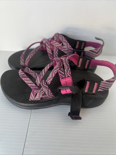Chacos ZX/1 Ecotread Youth Girls Sz 2 Pink Sandals Hiking Outdoors - Picture 2 of 6