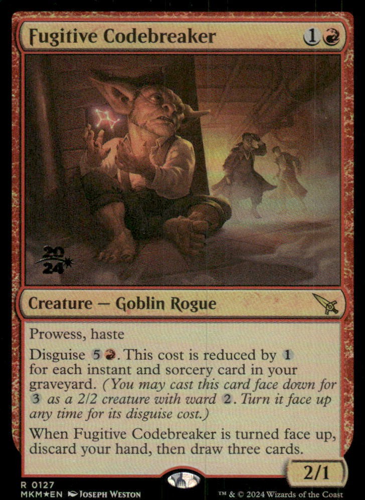 Fugitive Codebreaker - PRERELEASE FOIL - Murders at Karlov Manor MKM - 127 - MTG