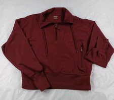 Old Navy Active Dynamic Fleece Pullover Women's Medium Maroon Quarter Zip...