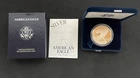 1998-P Proof American Silver Eagle Dollar $1 Box & COA OGP