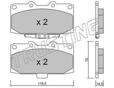 TRUSTING Bremsbeläge Satz Vorne Bremsklötze für NISSAN 200 SX (S14) 428.0