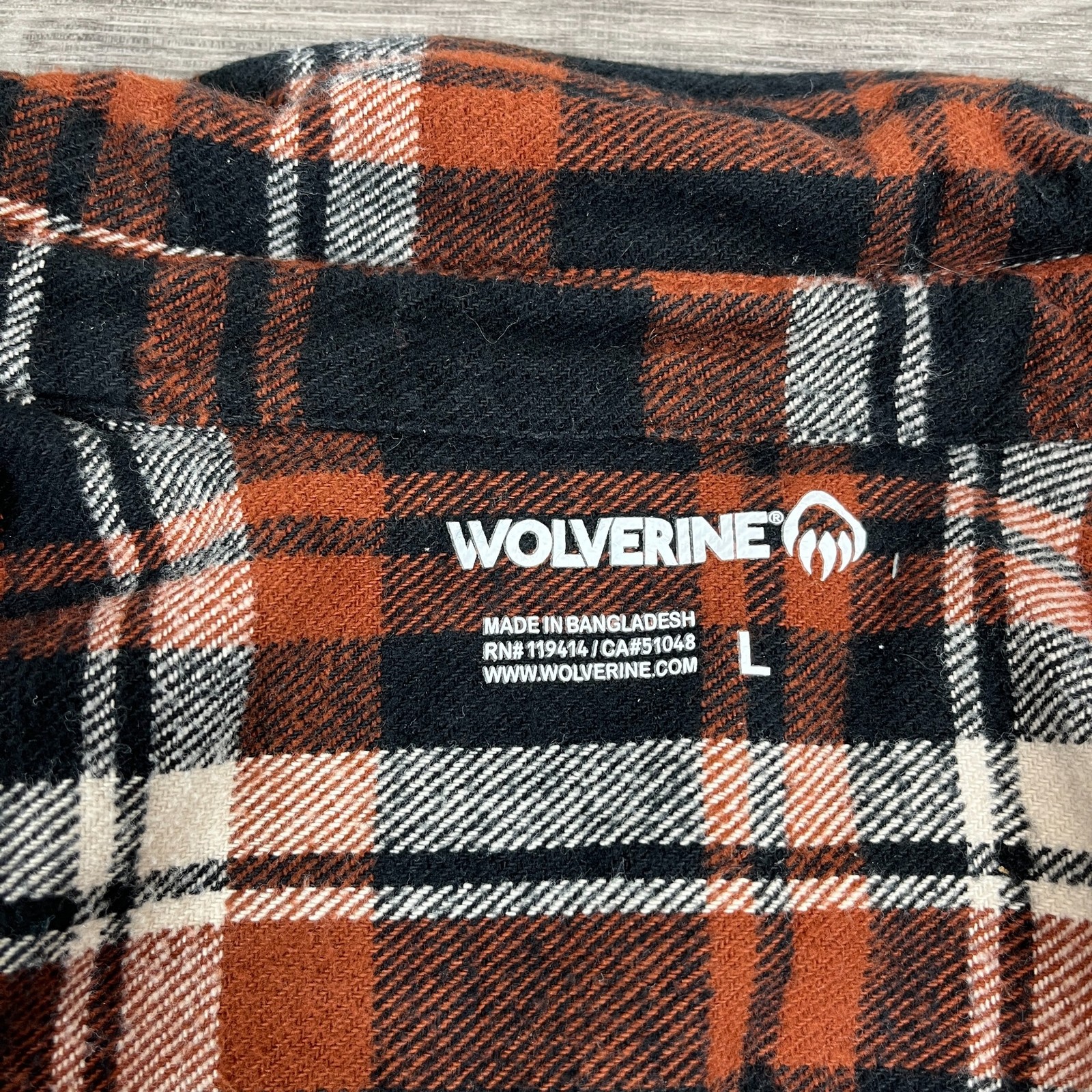 WOLVERINE Button Down Collared Brown Plaid Casual… - image 5