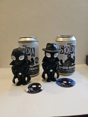 Funko Vinyl Soda Marvel Spider-Man Noir Chase And Common Set Limited Edition