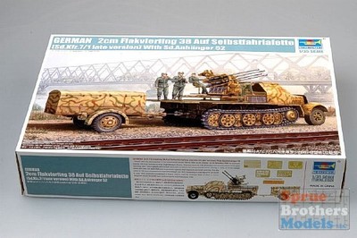 TRP01524 1:35 Trumpeter Sdkfz 7/1 Halftrack Late Version w/ 2cm Flak 38 Gun &