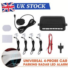 4x Parking Sensors Car Rear Reversing Radar Audio Alarm System Buzzer Kit Silver