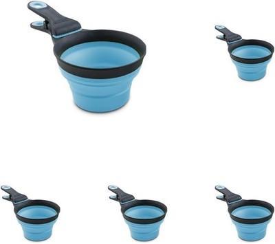 Popware for Pets Collapsible Klip Scoop, 3 in 1 Design Convenient Measuring Cup,