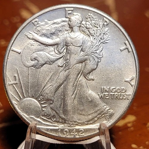 1942-P WALKING LIBERTY HALF DOLLAR 90% Silver HIGH GRADE NICE COIN