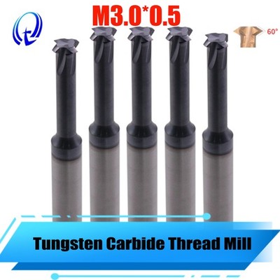Solid Carbide Thread Mill M3.0x0.5 Single Tooth CNC Cutter for Hardened Steel