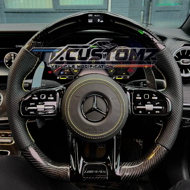 Mercedes Benz Customisable Carbon LED Steering Wheel A/C/E/S/G Class Plug & Play - Image 2 of 4