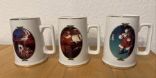 3x Coca Cola Christmas "For Santa" u.a. Porzellan Becher 1996 Edition RARE - TOP