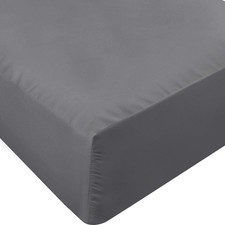Full Fitted Sheet, Deep Pocket, Wrinkle Free, Ultra Soft, Machine Washable, Gray