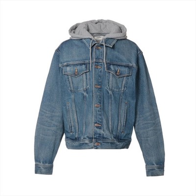 Celine Cotton Denim Jacket XL Men's Blue 2Q472930F hooded | eBay