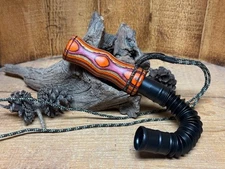 1-Adjustable Deer Call Laminated Orange Camo Barrel w/ Spray Finish  No Lasering