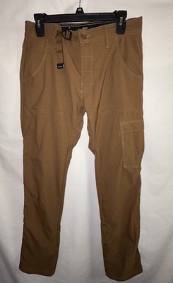 PrAna Stretch Zion Slim Fit Pants Mens 31 X 31 Sepia Brown 1969831 Hiking Trail