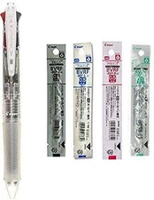 Acroball Ultra Fine Ballpoint Pen 4 Color Set with Ink Cartridge Refills