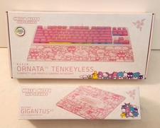 Razer Ornata V3 Tenkeyless Keyboard Gigantus V2 Mousepad - Hello Kitty Edition