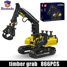 Mould King 17077 Hydraulic Engineering Truck Building Blocks 866pcs Timber Grab