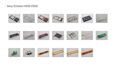 Original Sony Ericsson K550 K550i Ersatzteile | Spare Parts | Cover | LCD NEU