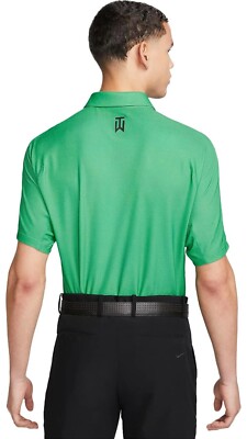 Nike Golf Tiger Woods Dri-FIT Pique Golf Polo Shirt, Medium, Green