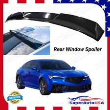 Fits Acura Integra 2023-Up Gloss Black Rear Roof Window Visor Spoiler Wing