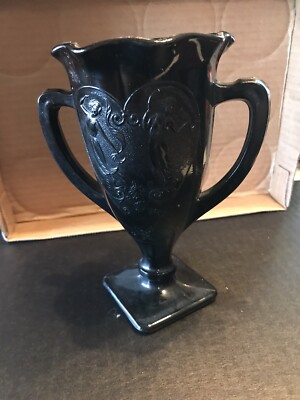Black Amethyst Trophy Vase | Circa 1930s. L E Smith (1)