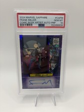 2024 Topps Chrome Marvel Sapphire FRANK MILLER Auto Purple Sapphire /15  PSA 10
