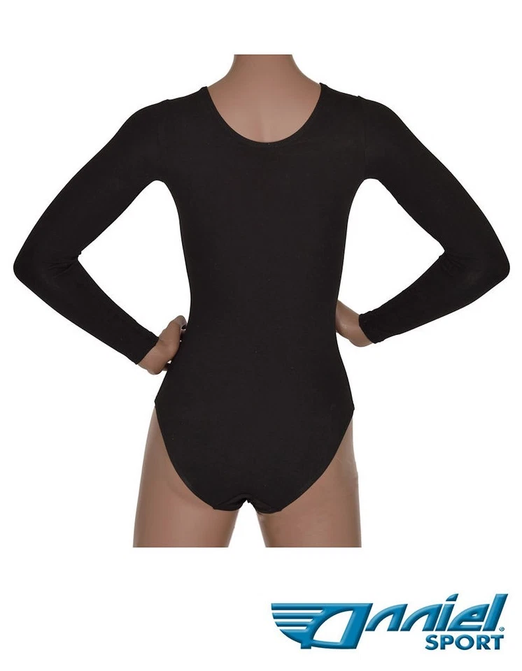 Body danza classica in cotone manica lunga. Anniel art.8100 Made in Italy - Immagine 4 di 4