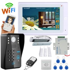 7" HD Wired/Wireless Wifi Video Door Phone Intercom Electric Magnetic Door Lock