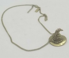 Harry Potter  Deathly Hallows Necklace Magic Golden Sorting Hat Pendant Charm