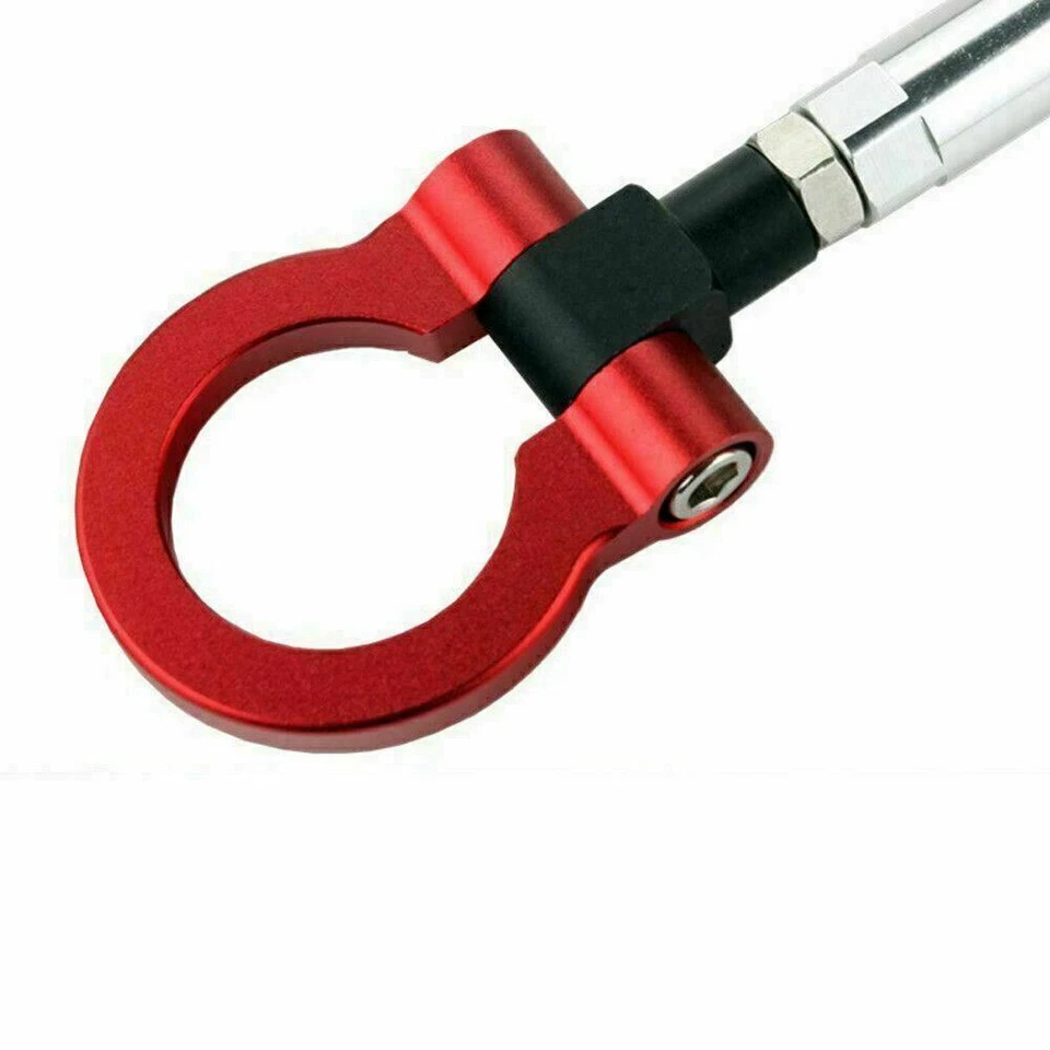 Gancho de remolque estilo carreras pista rojo aleación para Mercedes C200 C300 C350 C63 W205 Foto 4 de 4