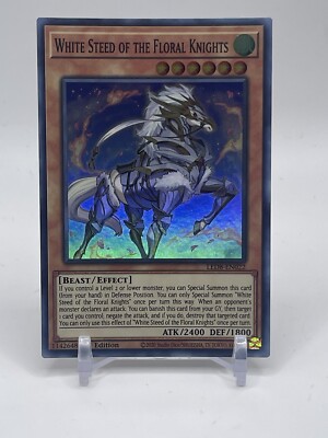 YuGiOh! White Steed of the Floral Knights LED8-EN022 Super Rare 1st Edition E0