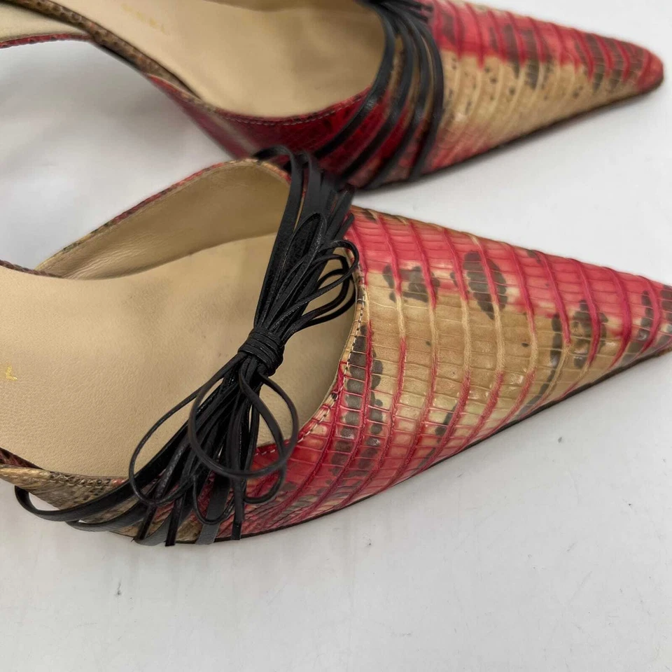 Tacones Alexandra Neel Rojo Beige Lazo | Talla 39EU Foto 3 de 4