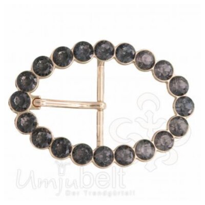 UmjuBelt Schließe ''Sparkling gold/grey'' / Gürtelschnalle 4 cm