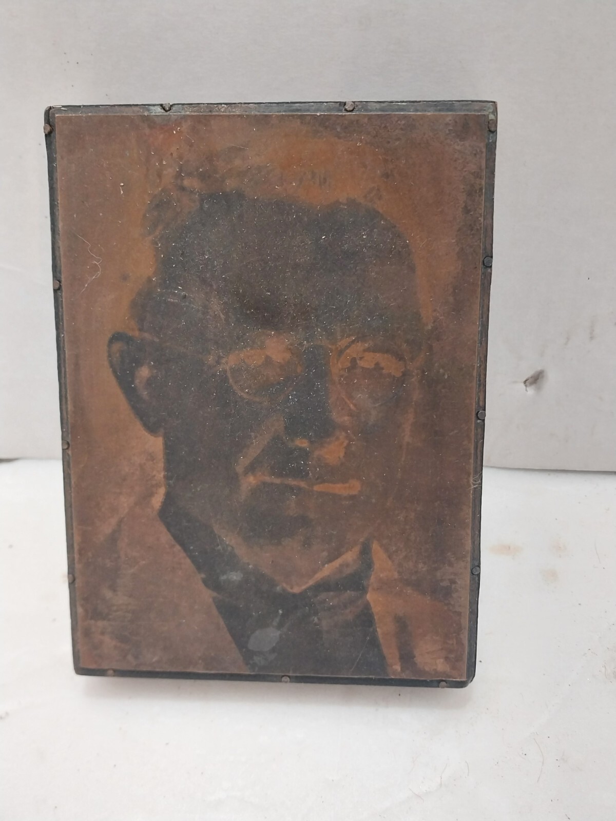 18th Century Rare Antique Copper Plate Printer Woodblock Photo Negative  