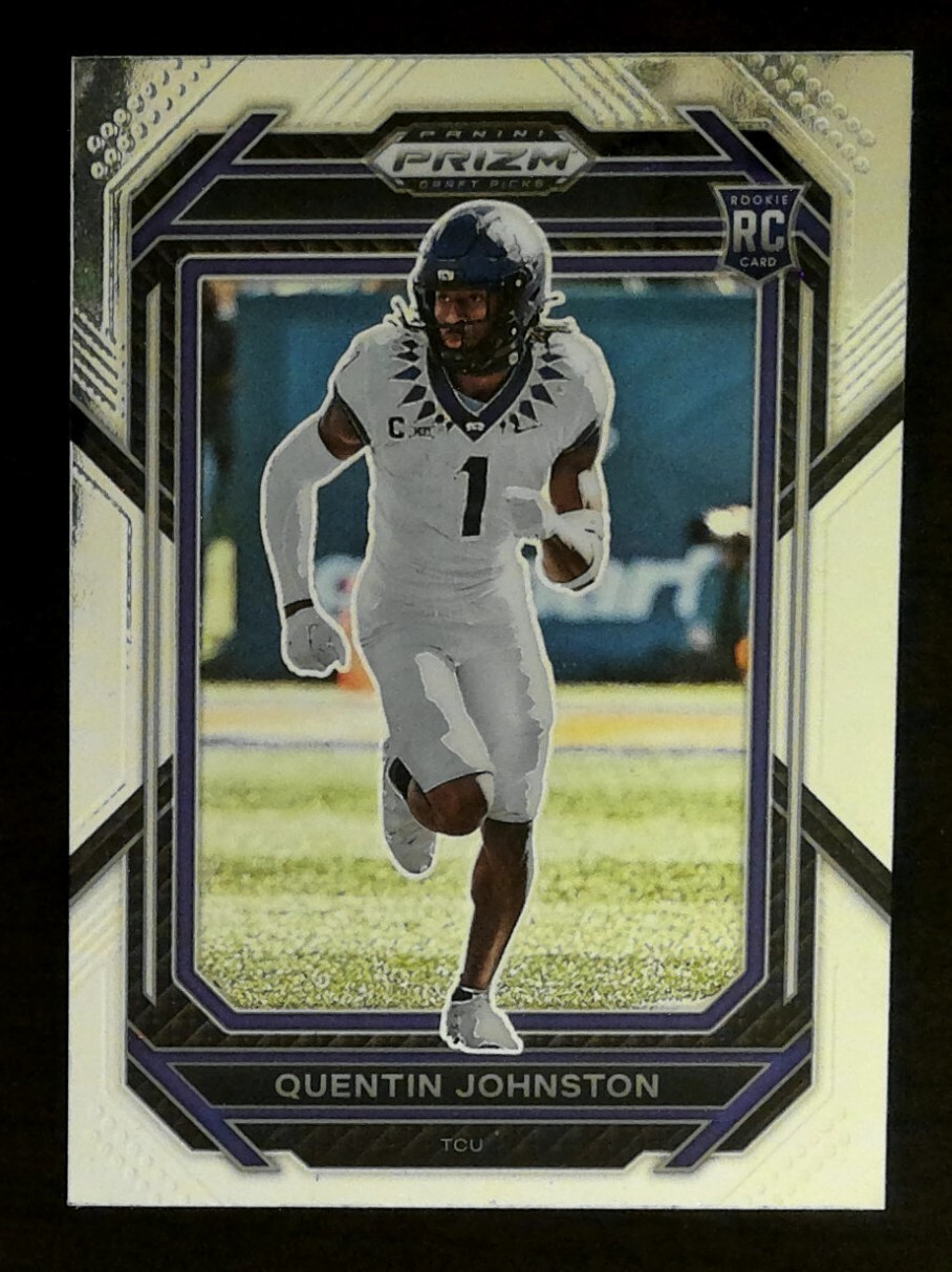 2023 Panini Prizm Draft Picks Quentin Johnston Rookie RC #138 TCU Chargers