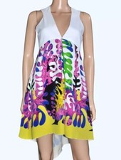 Resort 2012 Look #14 New Versace Floral Printed Silk Dress with Bag 38 - 2