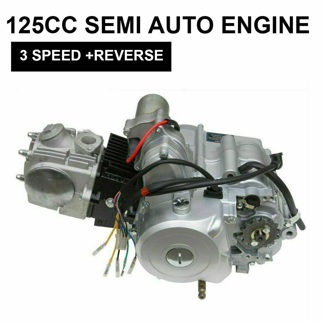 125cc Engine Motor 3 Speed + Reverse Semi Auto replace 110cc ATV