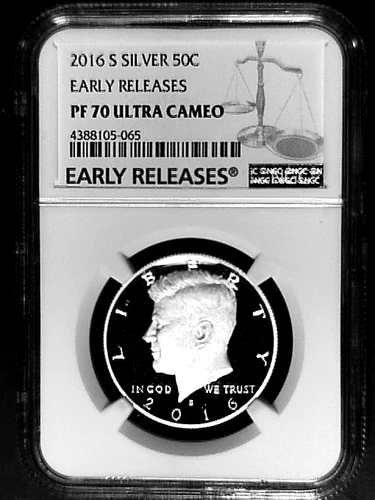 2014 S SILVER 50C E R NGC PF 70 ULTRA CAMEO KENNEDY HALF DOLLAR BLUE LABEL 