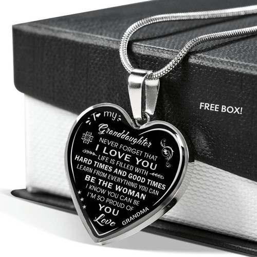 To My Granddaughter Gift - Luxury Heart Necklace For Birthday Wedding Christmas - Picture 10 of 10