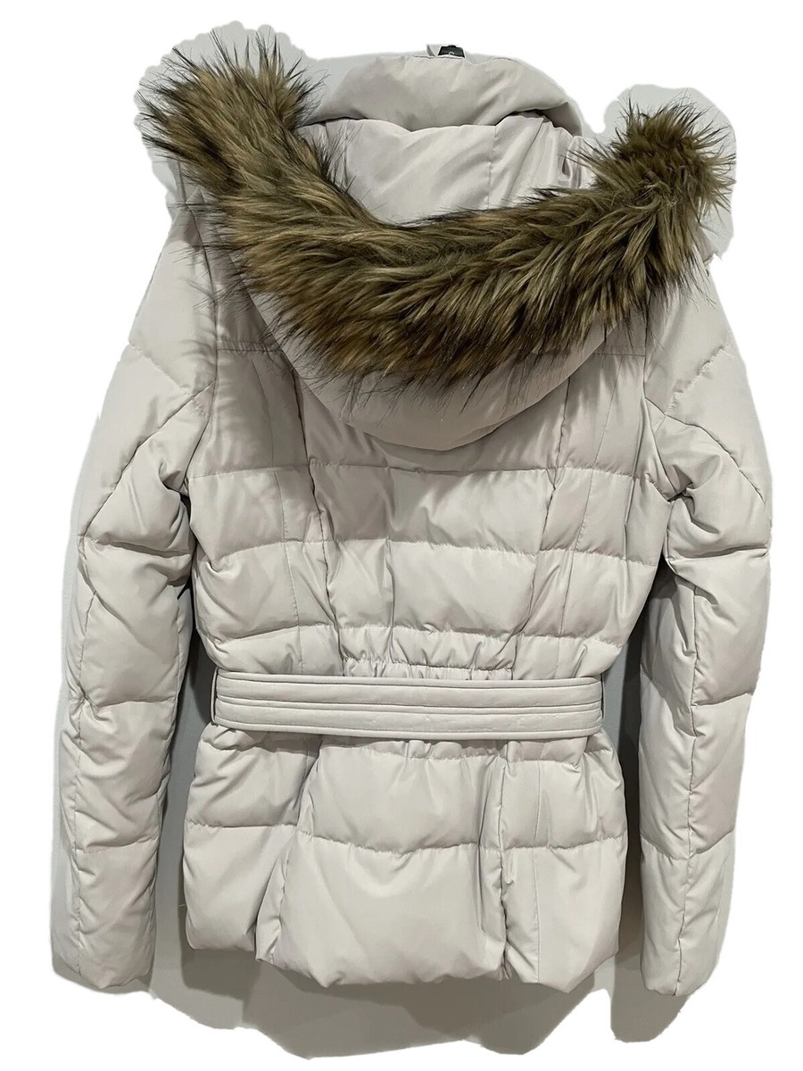 Abercrombie & Fitch Women's Faux Fur Puffer Jacket Light