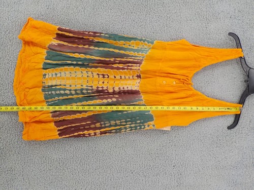 RAYA SUN SLEEVELESS DRESS WOMENS SZ 2X runs small TIE DYE PATTERN DRAWSTRING NWT - Picture 7 of 19