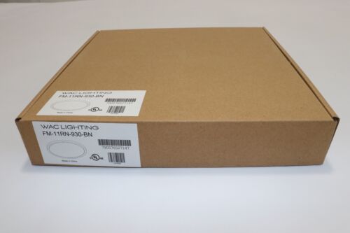 WAC LIGHTING FM-11RN-930-BN 11" LED ROUND CEILING LIGHT, 3000K BRUSHED NICKEL - Picture 2 of 5