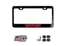 Rush Black License Plate Frame Custom Made Of Powder Coated Metal Rush Black License Plate Frame Custom Made Of Powder Coated Metal