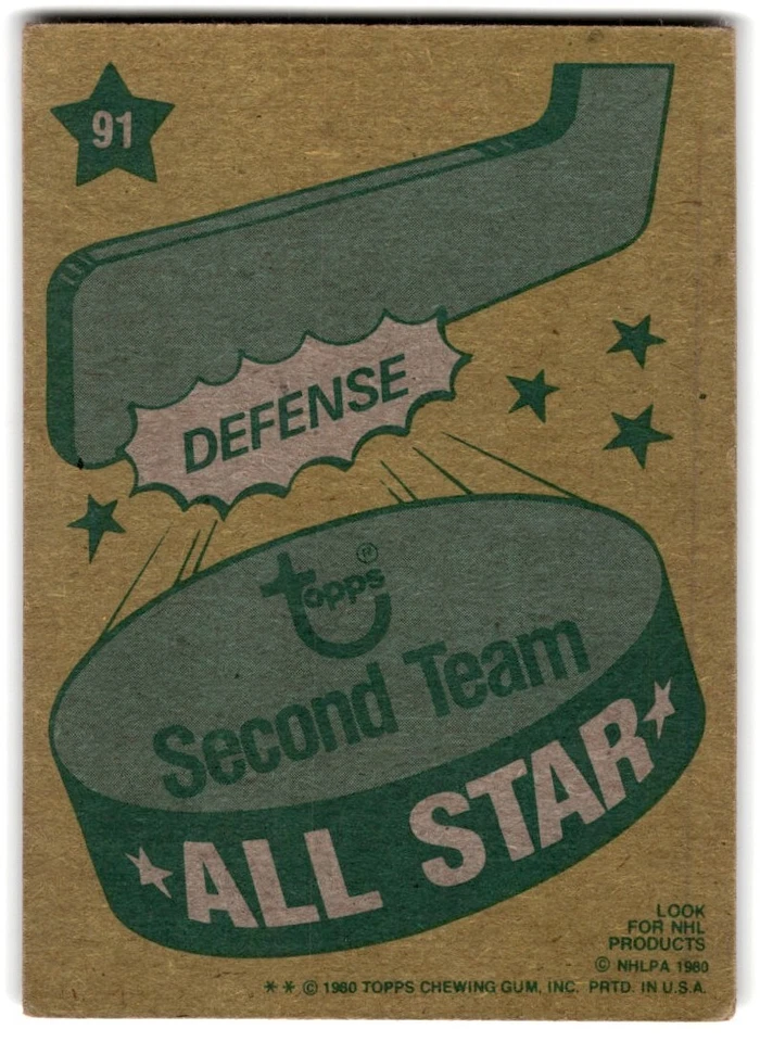 1980-81 Topps Mark Howe #91 Hartford Whalers - Image 2 of 2