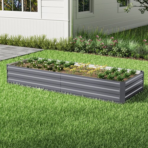 Steel Planter Raised Garden Bed Elevated Planter Box Balcony Deck to Planting - Picture 4 of 13