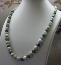 Genuine 100 Natural JADE Grade A Untreated Multi-Color Jadeite Beaded Necklace