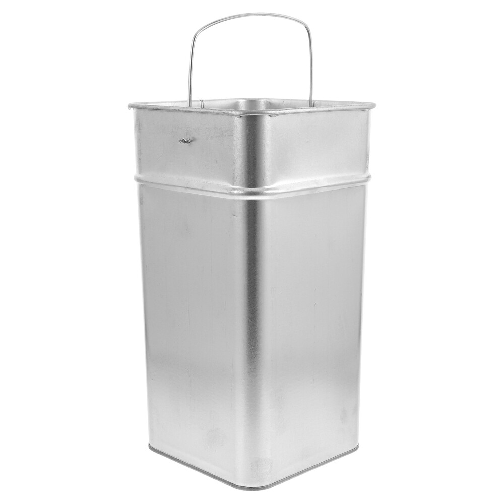 Trash Can Replacement Bin Powder Room Galvanized Sheet Bucket Office