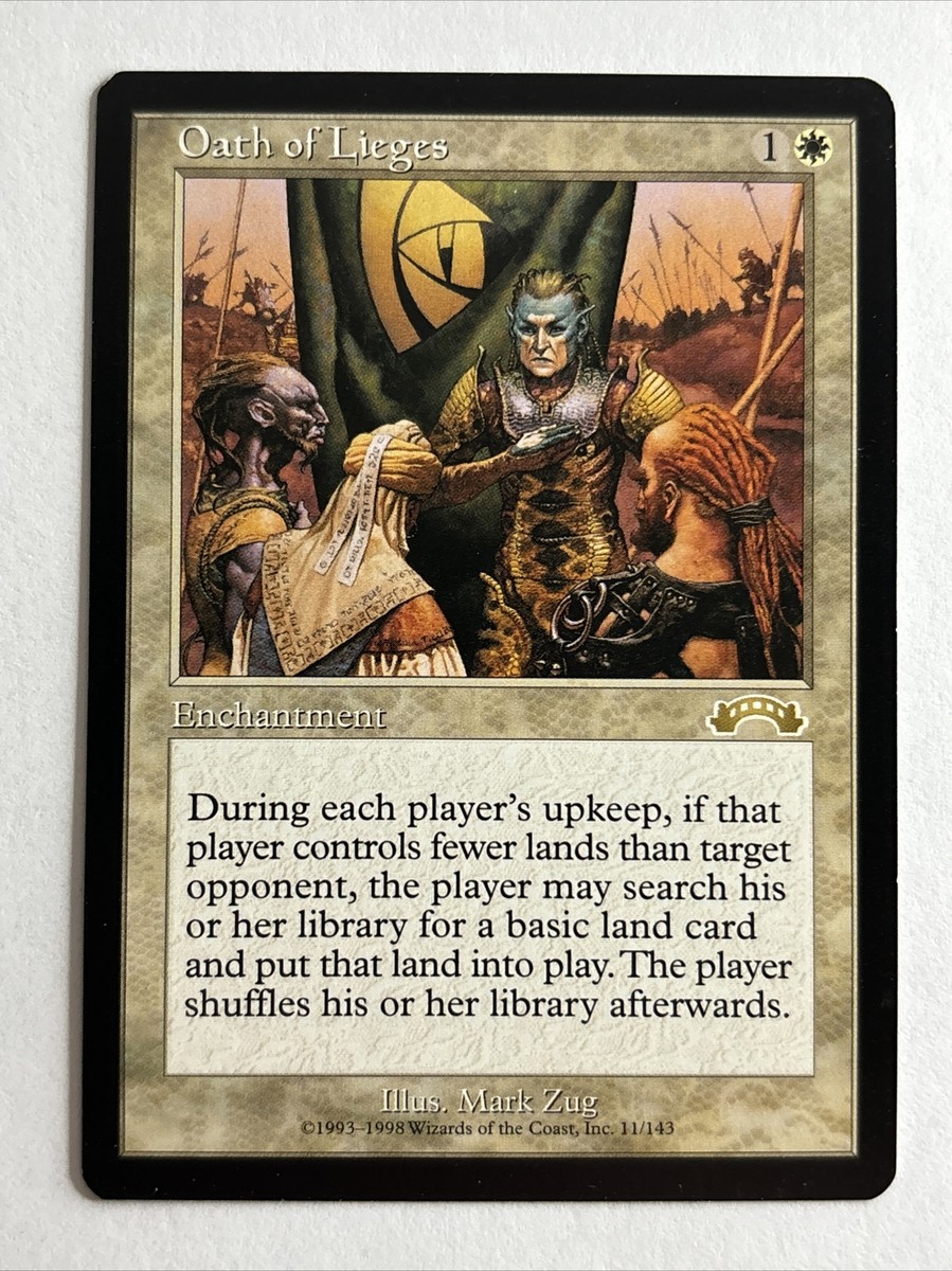 MTG Oath of Lieges - Exodus - White Enchantment Magic the Gathering